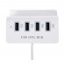 USB HUB 4Port OTG + Dock (2 in 1) (H-506) White